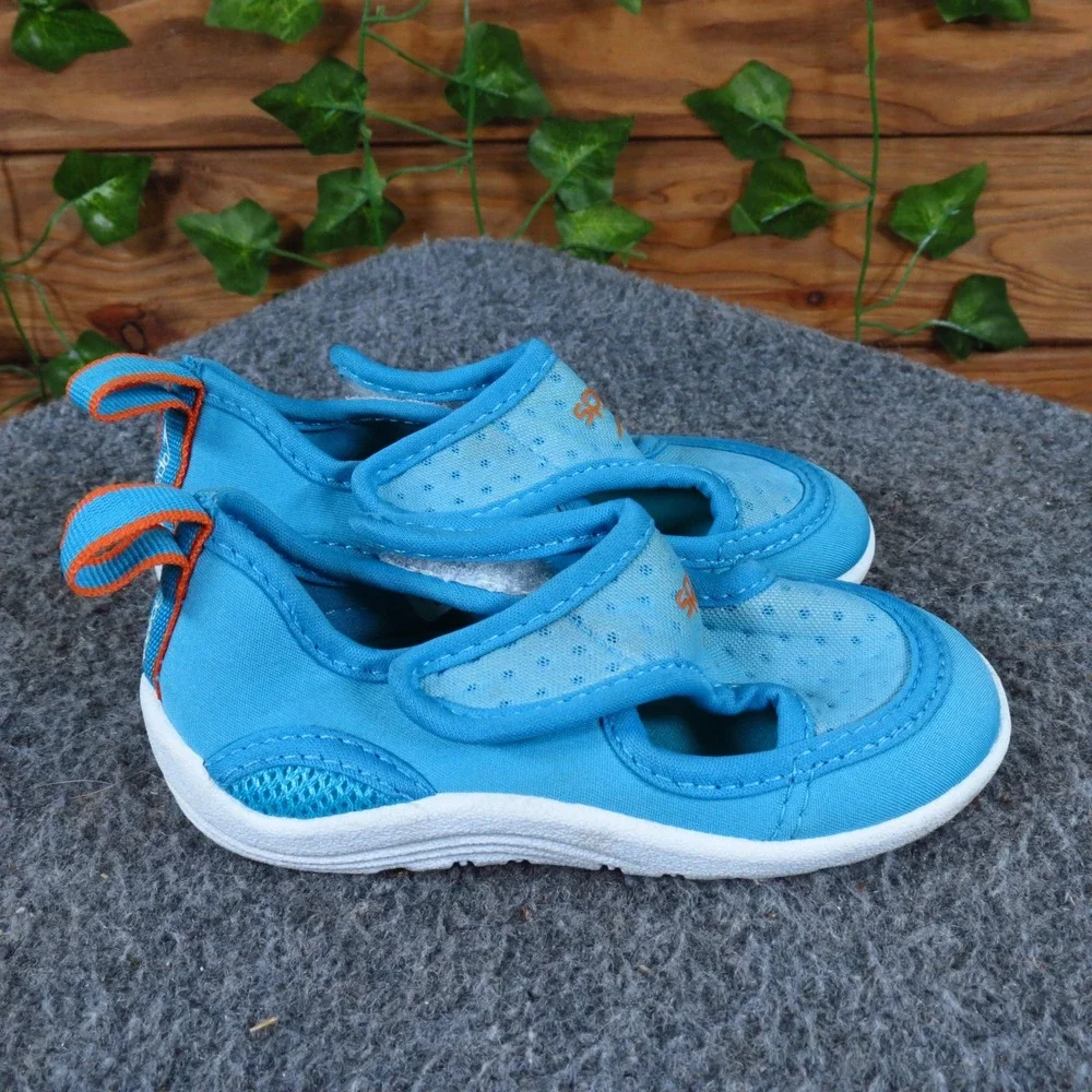 Speedo Hybrid Toddler Water Shoes Size 5-6 Swimming Pool Beach Blue Orange